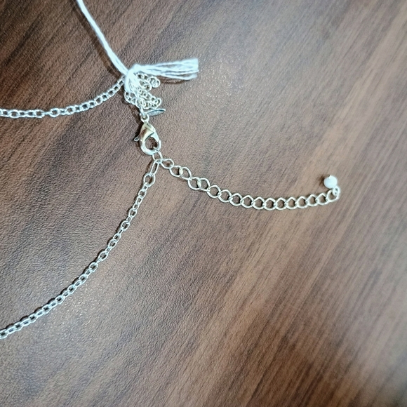 Silver and Pink Breast Cancer Awareness Necklace - Picture 5 of 5